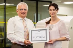 Marian Popa_Manager DB Global Technology_Iulia Cirmaciu_Head of HR_certificat LEED Platinum