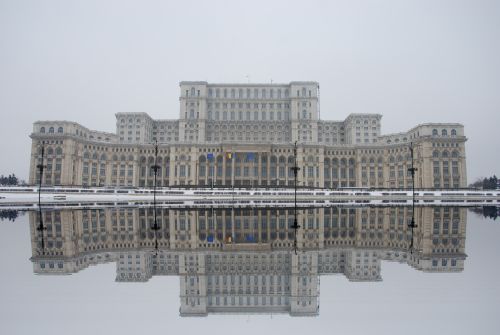 The Palace of the Parliament (Romanian: Palatul Parlamentului) in Bucharest, Romania is a multi-purpose building containing both chambers of the Romanian Parliament. According to the Guinness Book of World Records, the Palace is the world's largest civilian administrative building, most expensive administrative building, and heaviest building. http://en.wikipedia.org/wiki/Palace_of_the_Parliament